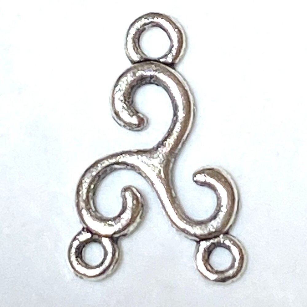 3/10$, 3 Holes Silver Color Connector for Jewelry Making, DIY Projects